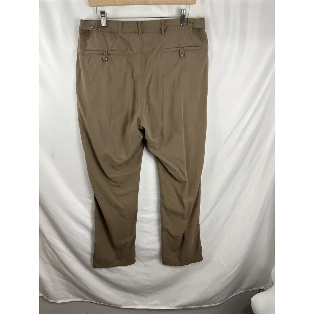 Clothing Arts P-Cubed Pickpocket Proof Beige Nylon Pants Men's Size 34X34 - Picture 6 of 11